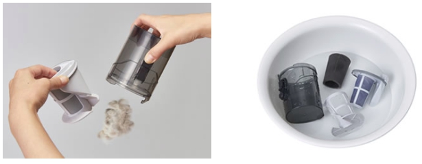 パナソニックコードレス掃除機イットはダストカップやフィルターが水洗い可能